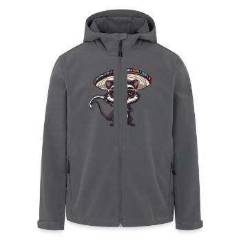 Stinktier Lustig Sombrero - Recycelte Männer Softshell-Jacke von Stanley/Stella - Anthrazit - Vorne - AI Model Male 185 light (185cm)