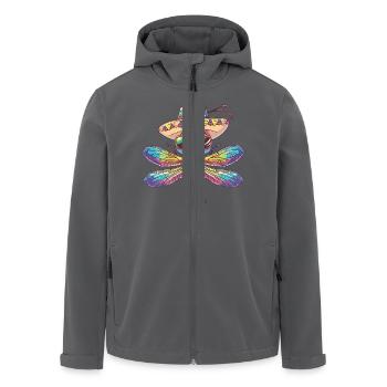Libelle Lustig Sombrero - Recycelte Männer Softshell-Jacke von Stanley/Stella - Anthrazit - Vorne - AI Model Male 185 light (185cm)