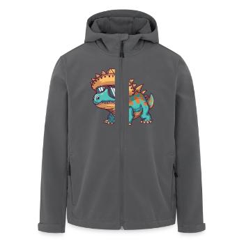 Dinosaurier stegosaurus Sombrero - Recycelte Männer Softshell-Jacke von Stanley/Stella - Anthrazit - Vorne - AI Model Male 185 light (185cm)