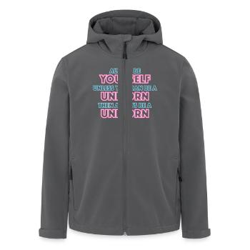 Always be yourself - Recycelte Männer Softshell-Jacke von Stanley/Stella - Anthrazit - Vorne - AI Model Male 185 light (185cm)