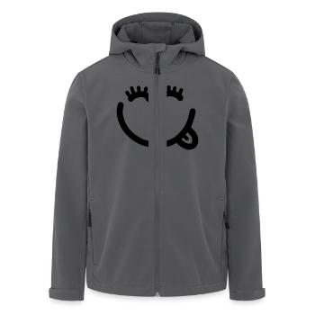 Verspieltes witziges Gesicht mit Wimpern - Recycelte Männer Softshell-Jacke von Stanley/Stella - Anthrazit - Vorne - AI Model Male 185 light (185cm)