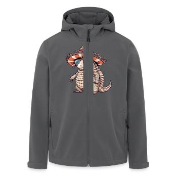 Gürteltier Lustig Sombrero - Recycelte Männer Softshell-Jacke von Stanley/Stella - Anthrazit - Vorne - AI Model Male 185 light (185cm)