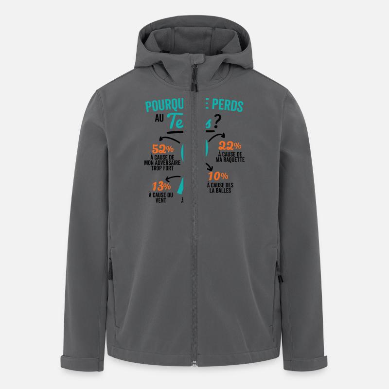 Tennis Geschenkidee - Warum verliere ich beim Tennis? - Recycelte Männer Softshell-Jacke von Stanley/Stella - Anthrazit