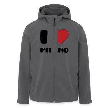 I Love Milano - Recycelte Männer Softshell-Jacke von Stanley/Stella - Anthrazit - Vorne - AI Model Male 185 light (185cm)