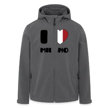 I Love Milano - Recycelte Männer Softshell-Jacke von Stanley/Stella - Anthrazit - Vorne - AI Model Male 185 light (185cm)