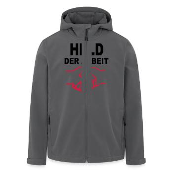 Held der Arbeit - Recycelte Männer Softshell-Jacke von Stanley/Stella - Anthrazit - Vorne - AI Model Male 185 light (185cm)
