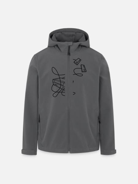 NES Console - Recycelte Männer Softshell-Jacke von Stanley/Stella - Anthrazit