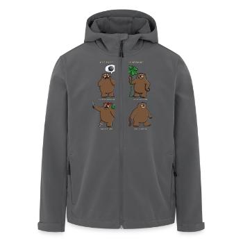 Neues aus der Tierwelt kleine Bärenkunde - Recycelte Männer Softshell-Jacke von Stanley/Stella - Anthrazit - Vorne - AI Model Male 185 light (185cm)