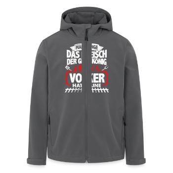 VOLKER - Grill - Recycelte Männer Softshell-Jacke von Stanley/Stella - Anthrazit - Vorne - AI Model Male 185 light (185cm)