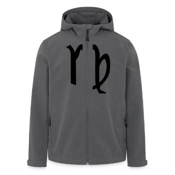 Glyphe Jungfrau Sternzeichen Symbol - Recycelte Männer Softshell-Jacke von Stanley/Stella - Anthrazit - Vorne - AI Model Male 185 light (185cm)