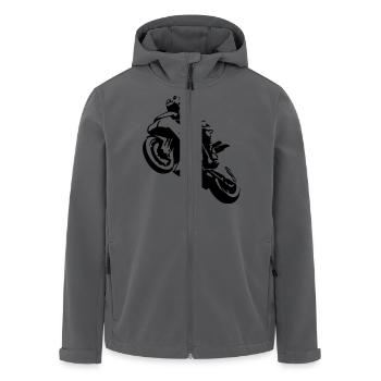 Superbike - Recycelte Männer Softshell-Jacke von Stanley/Stella - Anthrazit - Vorne - AI Model Male 185 light (185cm)