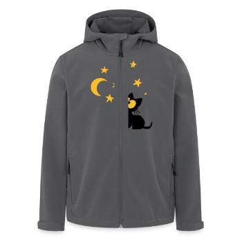 Kitten Sternen - Recycelte Männer Softshell-Jacke von Stanley/Stella - Anthrazit - Vorne - AI Model Male 185 light (185cm)