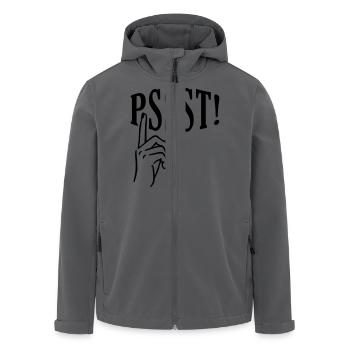 PSSST! - Ruhe bitte - Recycelte Männer Softshell-Jacke von Stanley/Stella - Anthrazit - Vorne - AI Model Male 185 light (185cm)