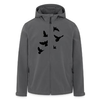 Vögel - Recycelte Männer Softshell-Jacke von Stanley/Stella - Anthrazit - Vorne - AI Model Male 185 light (185cm)