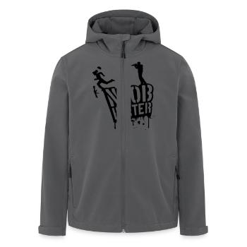 Noob Hunter Shooter Blut Tropfen Graffiti - Recycelte Männer Softshell-Jacke von Stanley/Stella - Anthrazit - Vorne - AI Model Male 185 light (185cm)