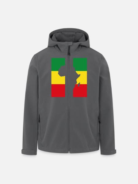 Afrika, Africa - Recycelte Männer Softshell-Jacke von Stanley/Stella - Anthrazit