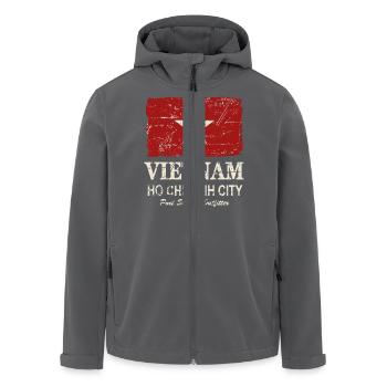 Vietnam Vintage Flag - Recycelte Männer Softshell-Jacke von Stanley/Stella - Anthrazit - Vorne - AI Model Male 185 light (185cm)
