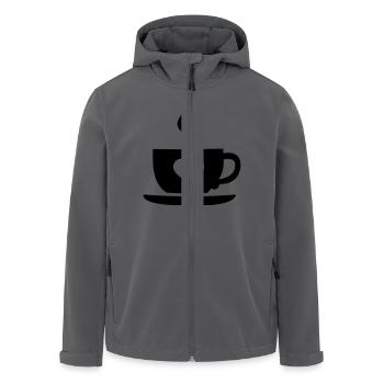 Kaffee - Recycelte Männer Softshell-Jacke von Stanley/Stella - Anthrazit - Vorne - AI Model Male 185 light (185cm)