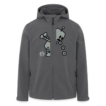 Robo Kotz (2c) - Recycelte Männer Softshell-Jacke von Stanley/Stella - Anthrazit - Vorne - AI Model Male 185 light (185cm)