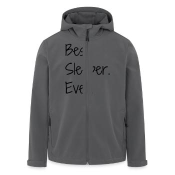 Schlaf / Schläfer / Müdigkeit / Rest - Recycelte Männer Softshell-Jacke von Stanley/Stella - Anthrazit - Vorne - AI Model Male 185 light (185cm)