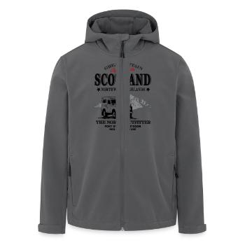 Schottland - Scotland - Jeep - Recycelte Männer Softshell-Jacke von Stanley/Stella - Anthrazit - Vorne - AI Model Male 185 light (185cm)