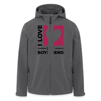 i love my boyfriend - Recycelte Männer Softshell-Jacke von Stanley/Stella - Anthrazit - Vorne - AI Model Male 185 light (185cm)