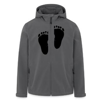 Mensch - Abdruck Füße - Recycelte Männer Softshell-Jacke von Stanley/Stella - Anthrazit - Vorne - AI Model Male 185 light (185cm)