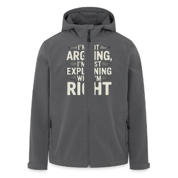 Ich habe immer Recht - Recycelte Männer Softshell-Jacke von Stanley/Stella - Anthrazit - Vorne - AI Model Male 185 light (185cm)