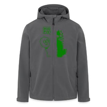 Kaktus Luftballon High Five Begrüßung Stacheln Fun - Recycelte Männer Softshell-Jacke von Stanley/Stella - Anthrazit - Vorne - AI Model Male 185 light (185cm)