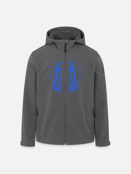 Blaulichtflüssigkeit - Blaulicht Symbol - Recycelte Männer Softshell-Jacke von Stanley/Stella - Anthrazit