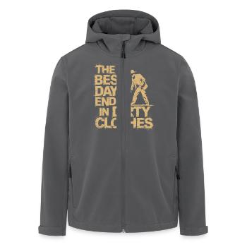 Dein Schatz wartet - Recycelte Männer Softshell-Jacke von Stanley/Stella - Anthrazit - Vorne - AI Model Male 185 light (185cm)
