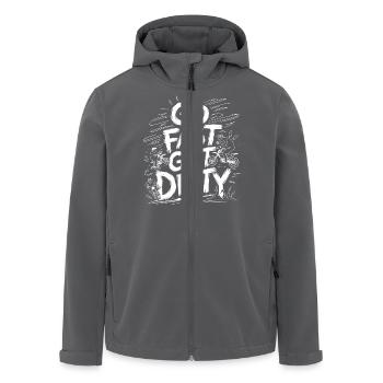 Abenteuer und Geschwindigkeit - Recycelte Männer Softshell-Jacke von Stanley/Stella - Anthrazit - Vorne - AI Model Male 185 light (185cm)