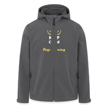 Bewahren Sie Ruhe und lernen Sie weiter - Recycelte Männer Softshell-Jacke von Stanley/Stella - Anthrazit - Vorne - AI Model Male 185 light (185cm)