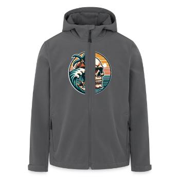 Surfen Surfer skull - Recycelte Männer Softshell-Jacke von Stanley/Stella - Anthrazit - Vorne - AI Model Male 185 light (185cm)
