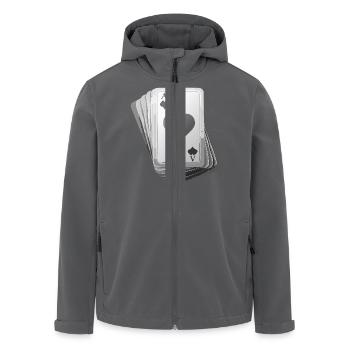Cards black/white - Recycelte Männer Softshell-Jacke von Stanley/Stella - Anthrazit - Vorne - AI Model Male 185 light (185cm)