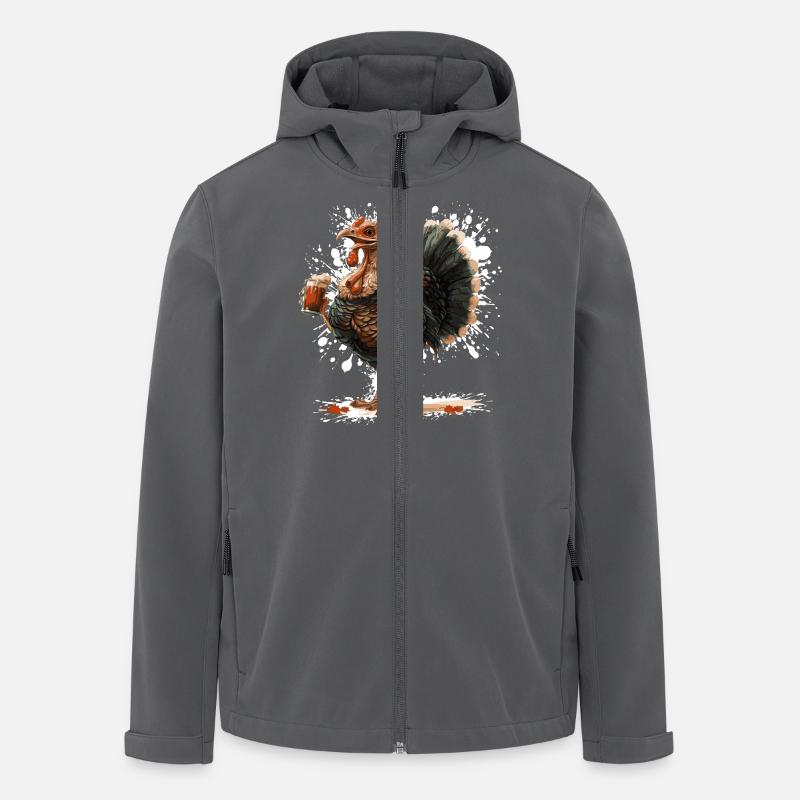 Truthan Bière Drôle - Veste softshell homme en polyester recyclé Stanley/Stella - charbon