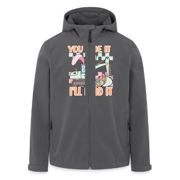 Ostern - Recycelte Männer Softshell-Jacke von Stanley/Stella - Anthrazit - Vorne - AI Model Male 185 light (185cm)