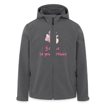 Believe dreams - Recycelte Männer Softshell-Jacke von Stanley/Stella - Anthrazit - Vorne - AI Model Male 185 light (185cm)