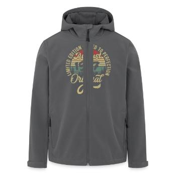 August 1997 Geburtstagsgeschenk August 1997 August - Recycelte Männer Softshell-Jacke von Stanley/Stella - Anthrazit - Vorne - AI Model Male 185 light (185cm)