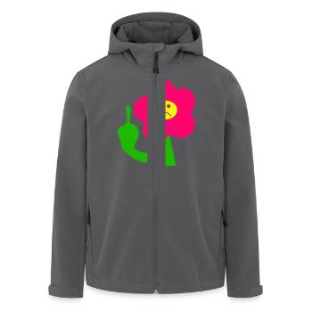 Fuck You Flower - Recycelte Männer Softshell-Jacke von Stanley/Stella - Anthrazit - Vorne - AI Model Male 185 light (185cm)