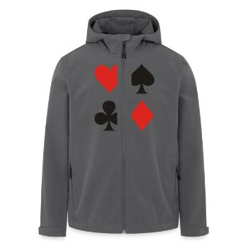 Karten - Recycelte Männer Softshell-Jacke von Stanley/Stella - Anthrazit - Vorne - AI Model Male 185 light (185cm)