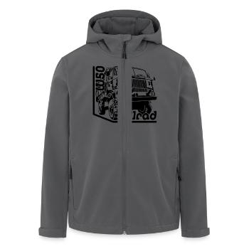 IFA LKW W50 4x4 Allrad - Recycelte Männer Softshell-Jacke von Stanley/Stella - Anthrazit - Vorne - AI Model Male 185 light (185cm)