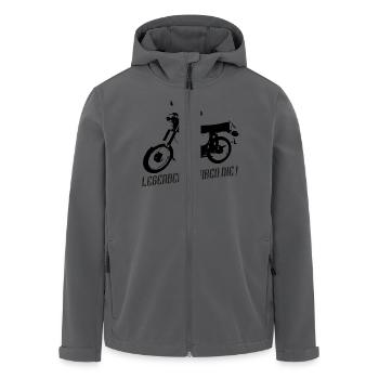 Simson S51 Enduro Legende - Recycelte Männer Softshell-Jacke von Stanley/Stella - Anthrazit - Vorne - AI Model Male 185 light (185cm)