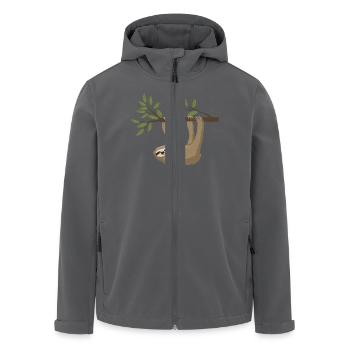 Faultier mit Eis - Recycelte Männer Softshell-Jacke von Stanley/Stella - Anthrazit - Vorne - AI Model Male 185 light (185cm)
