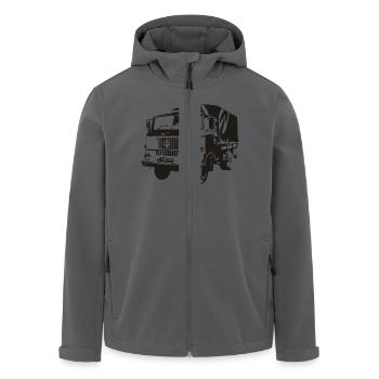 W50 Pritsche IFA LKW - Recycelte Männer Softshell-Jacke von Stanley/Stella - Anthrazit - Vorne - AI Model Male 185 light (185cm)