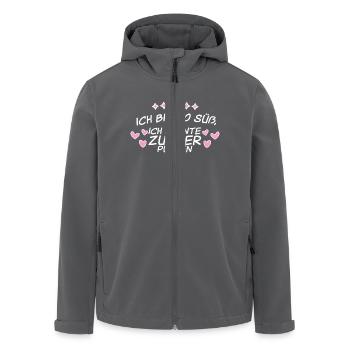ich bin so süß, ich könnt zucker pupsen - Recycelte Männer Softshell-Jacke von Stanley/Stella - Anthrazit - Vorne - AI Model Male 185 light (185cm)