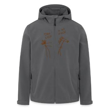 das Leben ist kein Ponyhof - Recycelte Männer Softshell-Jacke von Stanley/Stella - Anthrazit - Vorne - AI Model Male 185 light (185cm)