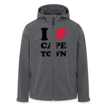 I Love Cape Town - Recycelte Männer Softshell-Jacke von Stanley/Stella - Anthrazit - Vorne - AI Model Male 185 light (185cm)