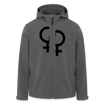 ICH BIN LESBISCH - Venus-Symbol - Recycelte Männer Softshell-Jacke von Stanley/Stella - Anthrazit - Vorne - AI Model Male 185 light (185cm)