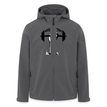 Gewichtheben - Recycelte Männer Softshell-Jacke von Stanley/Stella - Anthrazit - Vorne - AI Model Male 185 light (185cm)